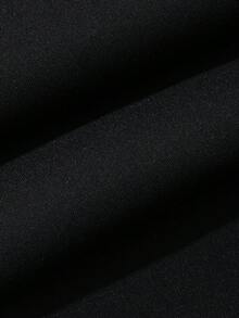 DAZY Leggings de pierna acampanada larga de unicolor con ajuste ceñido para primavera y verano - Negro - Ver 6