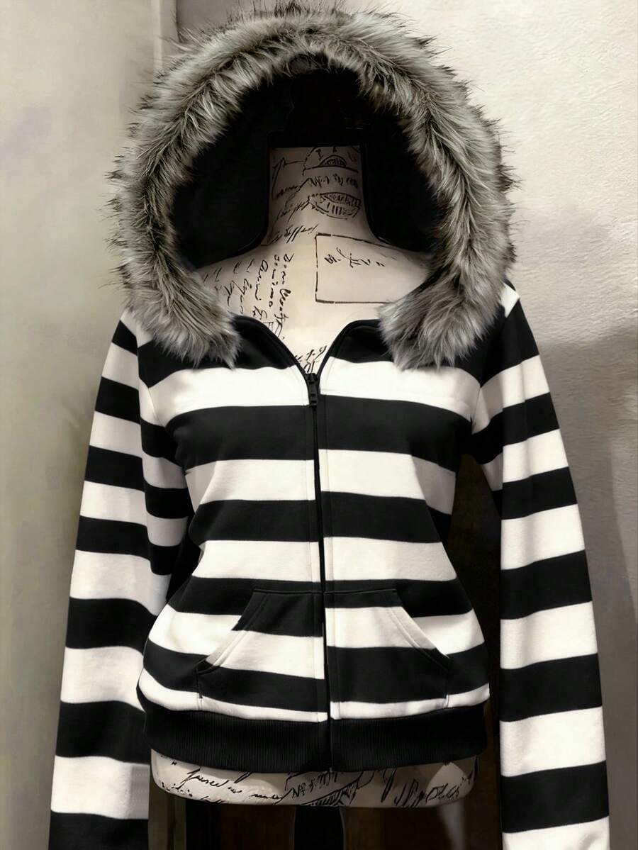 INAWLY Chaqueta de sudadera corta popular para mujer - Multicolor - Ver 1