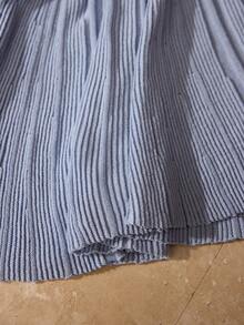 MOTF PREMIUM SUMMER FASHION RUFFLE KNIT TOP AND SKIRT SET - Blue - View 7