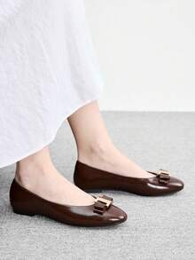 CUCCOO BIZCHIC Flat Slip-On Fashion Loafers For Women Spring Shoes Spring Break Easter For Christmas Spring Shoes - All brown - View 3