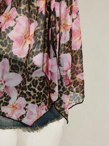 SHEIN ICON 女款印花細肩帶網眼背心上衣，度假休閒風 - 彩色 - 查看 9