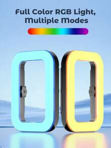 Teckwe ضوء حلقة محمول باليد، 3600mAh، ضوء RGB، 3 درجات حرارة لون، تعديل السطوع للصور الذاتية والصور والفيديو - Ring-RGB - مشاهدة 2