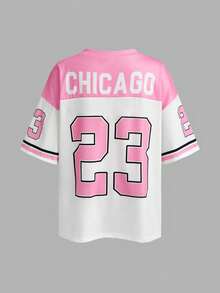 Tween Girls' Casual Everyday Street Letter Print Graphic Tee - Pink - View 7