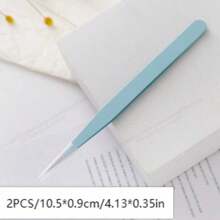 2PCS Rose Red Minimalist Eyelash Tweezers, Straight And Angled Tip Design, Two Tip Options, Precision Crafted, Easily Meets Various Needs. Thickened Steel, High Hardness, Good Elasticity, Durable. Comes With Protective Cap To Avoid Hand Injury. Comfortable Fit. - Multicolor - View 21