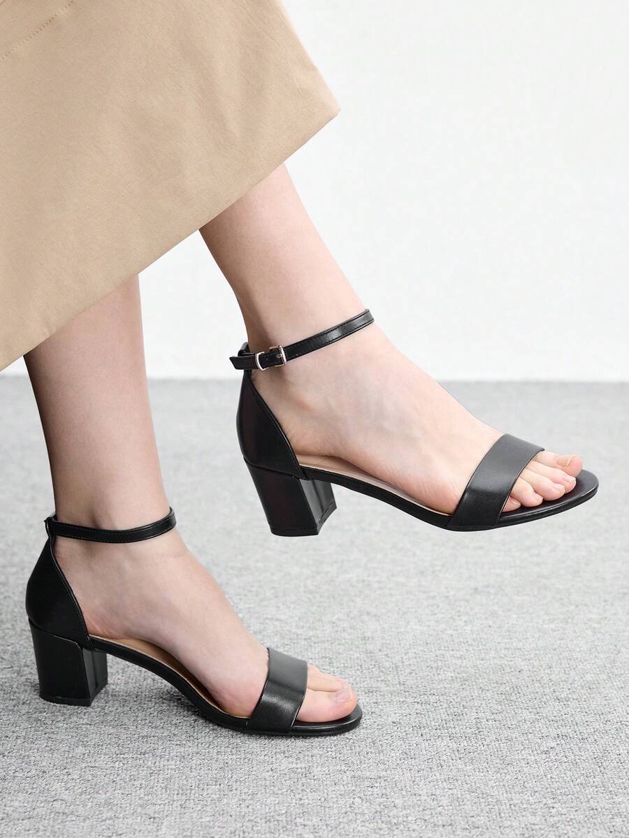 CUCCOO BIZCHIC 女款時尚黑色高跟涼鞋,適合夏季畢業典禮、舞會、度假、優雅基本款、商務休閒、商務時髦、春季、春假、復活節 - 黑色1 - 查看 1