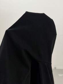 SHEIN Tall 女士经典款 91% 棉黑色针织弹力七分裤打底裤 - 百搭运动时尚夏季海滩度假装，适合春假、波西米亚音乐节和优雅夏季穿着 - 黑色 - 查看 9