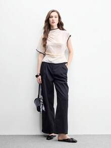 CUCCOO BIZCHIC 法式風格女款平底涼拖鞋，夏季百搭新款蝴蝶結編織包頭穆勒鞋，春季鞋款 - 靜夜黑色 - 查看 5
