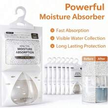 20 Pcs Large Capacity Dehumidification Bags, Reusable Power-Free Moisture Absorber Bags, Efficient Damp Absorbing Packs For Wardrobe, Closet, Bedroom, Bathroom, Basement, RV, Storage Box, Ideal For Humid Weather, Clothes & Shoes Moisture Removal - Multicolor - View 5