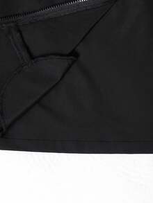 SHEIN 兒童青少年男孩休閒日常百搭舒適字母印花圖案連帽寬鬆長袖輕量梭織外套 - 彩色 - 查看 6