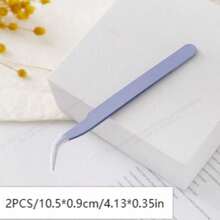 2PCS Rose Red Minimalist Eyelash Tweezers, Straight And Angled Tip Design, Two Tip Options, Precision Crafted, Easily Meets Various Needs. Thickened Steel, High Hardness, Good Elasticity, Durable. Comes With Protective Cap To Avoid Hand Injury. Comfortable Fit. - Multicolor - View 18
