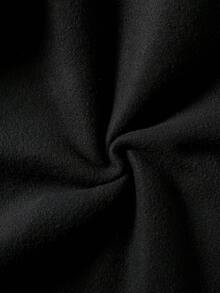 SHEIN 1件青少年男童多图案卫衣，宽松版型，舒适面料，适合上学和休闲穿着，秋冬季节。 - 黑色 - 查看 4