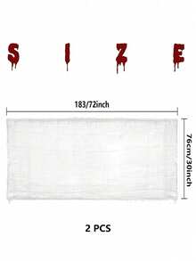 1/2/4Pcs Halloween White Creepy Cloth Spooky Halloween Decoration For Haunted Houses Party SuppliesFor Party Outdoor Or Indoor - White - View 13