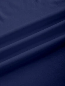 Manfinity Dauomo Áo thun nam tay ngắn in khẩu hiệu thường ngày, mùa hè - Màu xanh hải quân - Xem 5