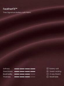 GLOWMODE FeatherFit™ Silhouette Flow 配色防滑假兩件式半罩式內衣，露背可拆式胸墊，適合瑜珈、皮拉提斯、工作室及日常運動穿著 - 棕色 - 查看 6