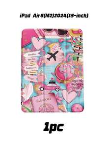 Aesthetic Y2K Pink Graffiti Case Compatible With IPad Air & Pro, Cool Sticker Bomb Printed Smart Tablet Cover, Stylish Maximalist Shell - Multicolor - View 11