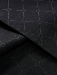 Manfinity Mode Men's Black Autumn Business Casual Smart Office Shirt,Winter Long Sleeve Button Up Formal Shirt For Date Evening Wedding,Old Money - Black - View 8