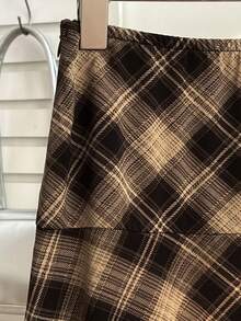 Elamini Women's Plaid Pleated Casual Versatile Daily Outing Skirt - Multicolor - View 6