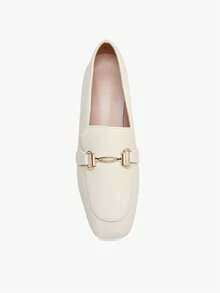 Alvarani Women's High-Heeled Loafers: Chunky Heeled Shoes, 2024 Spring And Autumn New Retro Shoes, Versatile British Women's Shoes, Soft Leather Beige High-Heeled Shoes,Elegant - Beige - View 9