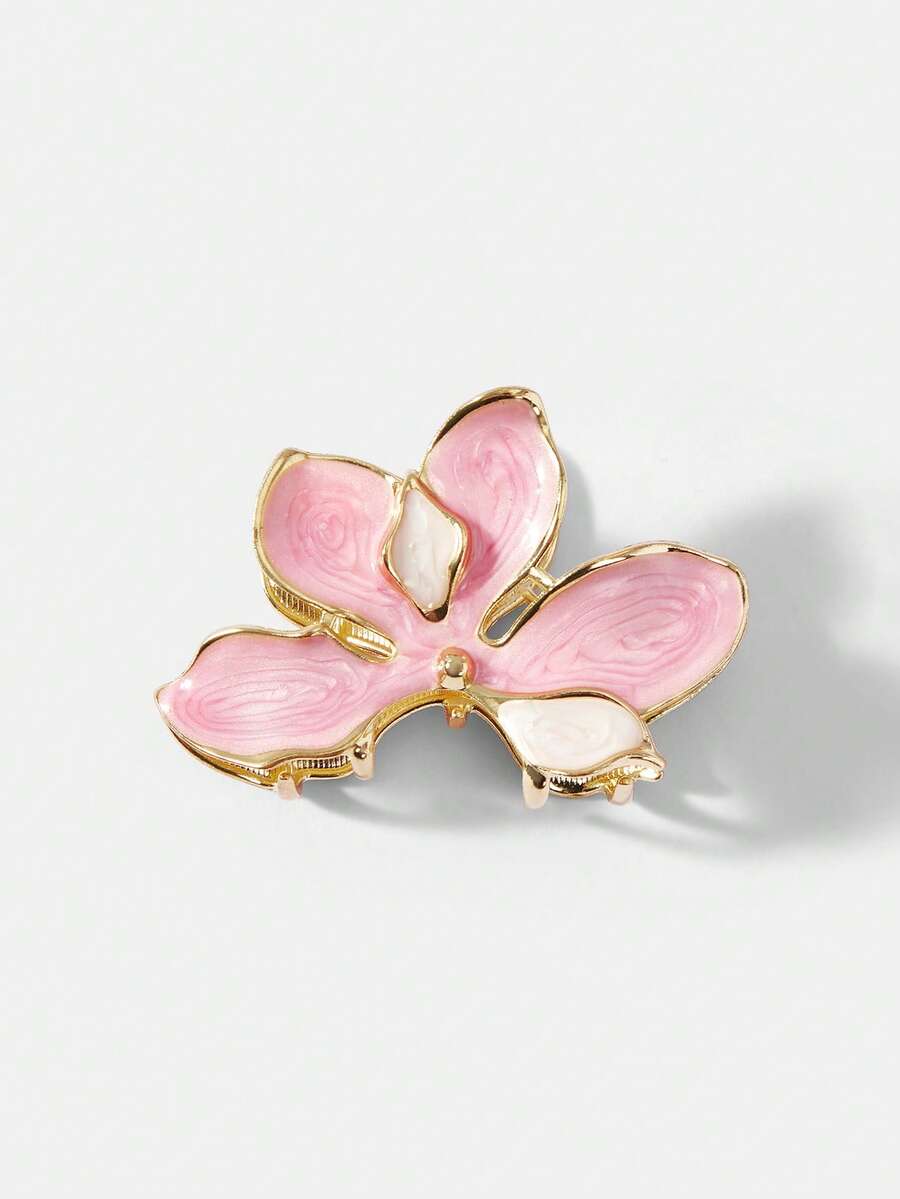 MOTF PREMIUM PINK + WHITE OIL DRIPPING IRREGULAR PETAL GRAB CLIP - Pink + white - View 2