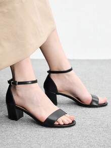 CUCCOO BIZCHIC 女款時尚黑色高跟涼鞋，適合夏季畢業典禮、舞會、度假、優雅基本款、商務休閒、商務時髦、春季、春假、復活節 - 黑色1 - 查看 5