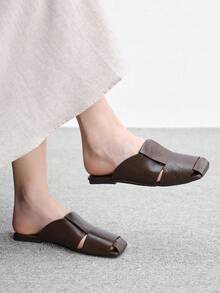 CUCCOO BIZCHIC Simple And Versatile Temperament Comfortable Fashion Generous Commuter Vacation Beach Flat Sandals Summer - Coffee Brown - View 5