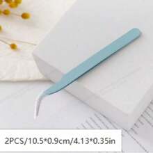 2PCS Rose Red Minimalist Eyelash Tweezers, Straight And Angled Tip Design, Two Tip Options, Precision Crafted, Easily Meets Various Needs. Thickened Steel, High Hardness, Good Elasticity, Durable. Comes With Protective Cap To Avoid Hand Injury. Comfortable Fit. - Multicolor - View 23
