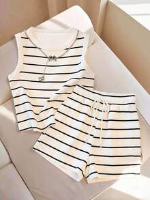 SHEIN Tall Timeless Black-And-White Stripes, Effortless Everyday Style., Tall Women - Multicolor - View 5