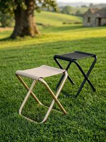Cirelle 1pc Folding Camping Chair – Portable Compact Outdoor Chair With Lightweight Sturdy Frame, Outdoor Essentials For Beach, Fishing, Gardening & Travel, Space-Saving Design - Multicolor - View 2
