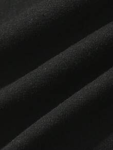 DAZY 女款夏季圓領短袖蕾絲拼接休閒套頭T恤商務休閒女裝 - 黑色 - 查看 5