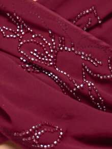 MUSERA Crossover Backless Draped Top Spring Summer Holiday Vacation Ibiza Elegant Roja De Sol - Burgundy - View 6