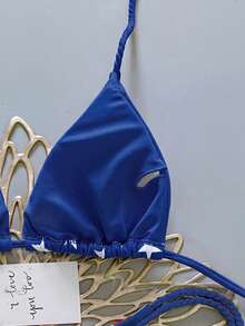 Swim SXY 2件組女款時尚星星印花繫帶托高海灘度假套裝 - 彩色 - 查看 5