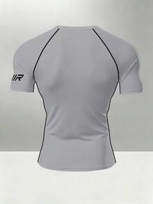 Gym Rark Men's Short Sleeve T-Shirt And Long Pants Sports Set - Grey - View 2