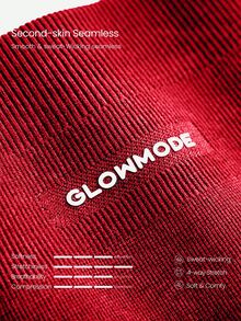 GLOWMODE 5吋超細纖維柔軟無縫夏季塑形高腰雙層遮蓋塑身貼身中大腿單車褲，提臀加壓中強度訓練健身房工作室日常穿著 - 紅色 - 查看 9