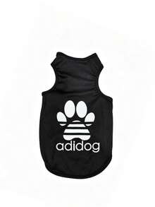 一件 Adidog 图案印花防跳蚤、防皮屑、保暖、透气运动背心，适合室内外使用，适用于猫狗。 - 彩色 - 查看 5