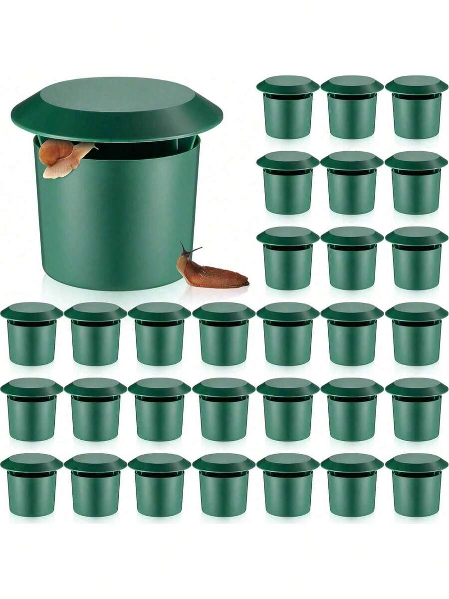 5/10pcs Reusable Plastic Beer Snail Trap, Outdoor Garden Farm Snail Catcher For Rainy Days - One Size Fits All - View 1