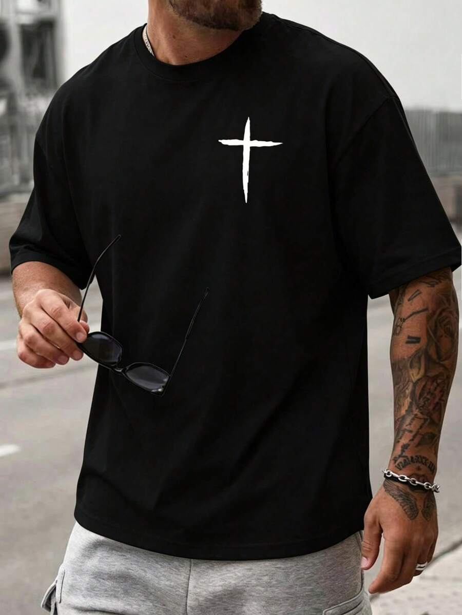 Manfinity LEGND Men Graphic Print Tee - Black - View 1