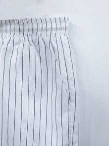 PAVTROS 男士美式街頭復古休閒趣味字母刺繡短袖上衣，儀式感 - 白色 - 查看 8