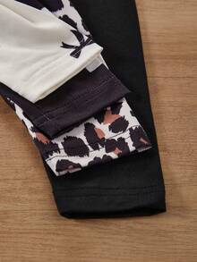 SHEIN Set Legging Anak Perempuan 4 Potong, Model Termasuk Warna Polos Minimalis, Motif Manis, Beragam Gaya, Gaya Keseluruhan Segar dan Serbaguna, Kain Lembut dan Ramah Kulit, Elastisitas Sedang, Pas di Badan Tanpa Ketat, Kain Rajut (4 Potong Dijual Sebagai Satu Set) - MultiWarna - View 6