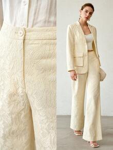 MOTF PREMIUM LACE SHEER STRAIGHT LEG PANTS - Apricot - View 2