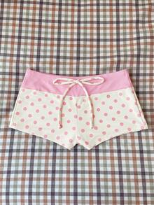 Elavelle Women's Spring/Summer Random Print High Waist Bow Bikini Bottoms - Multicolor - View 2