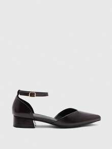 CUCCOO BIZCHIC Elegant Black Patent Leather Pointed Shoelaces Ankle Strap Platform High Heels, Suitable For Offices, Weddings, Parties, Spring And Summer Shoes Fall Shoes - Burgundy. - View 8