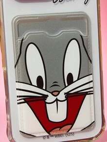 LOONEY TUNES X SHEIN Card Case Anti-Collision Mobile Phone Case, Compatible With IPhone - Light Grey - View 8