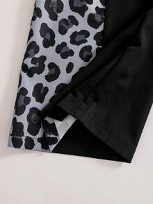 SHEIN 经典休闲裤，春秋季款，双层腰带，舒适的卫衣面料，适合休闲、运动，搭配外套和上衣，展现青春活力。 - 黑色 - 查看 8