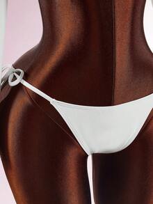 Amplova Women's 3 Pieces All White Sexy Sports Style Swimwear, Cute Underwire Design Beach Party Summer - White - View 13