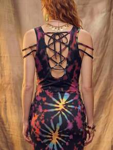 Fembélia Nuevo vestido corto regular para mujer Primavera/Verano 2026 - Multicolor - View 3