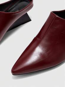 CUCCOO BIZCHIC Women Shoes Fashion Versatile Commuter Pointed Wedge Heel Shoes - Burgundy - View 8
