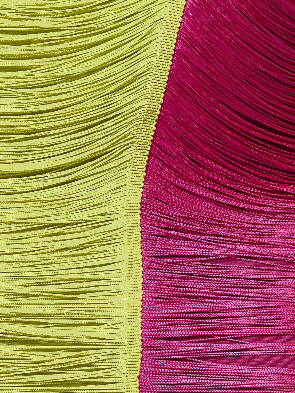 Neckholder-Minikleid mit gemischten Fransen, mehrfarbig, tief ausgeschnittenem Rücken, für Frühling, Sommer, Urlaub, Ferien, Ibiza, Festival, lebendig