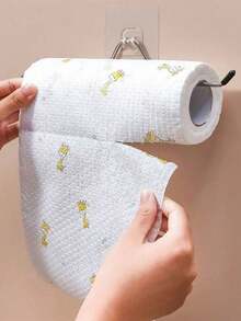 1Roll 50/100/200Pcs Kitchen Paper Towels Ultra Soft Microfiber Non Woven For Kitchen Bathroom Outdoor Christmas Party Clean Up Gift Bathroom Necessity Decorative Towel - Multicolor - View 3