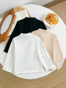 Cozy Pixies Kids Young Boy Knit Solid Color 3pcs -Piece Short Sleeve Top Set, Casual And Comfortable - Multicolor - View 2