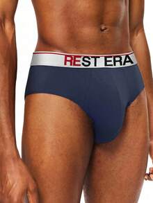 EasyFave Set de 5 calzoncillos tipo bóxer minimalistas y cómodos con diseño de letras para hombres - Multicolor - Ver 4